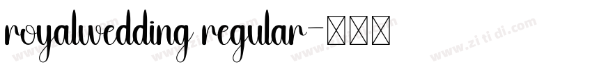 royalwedding regular字体转换